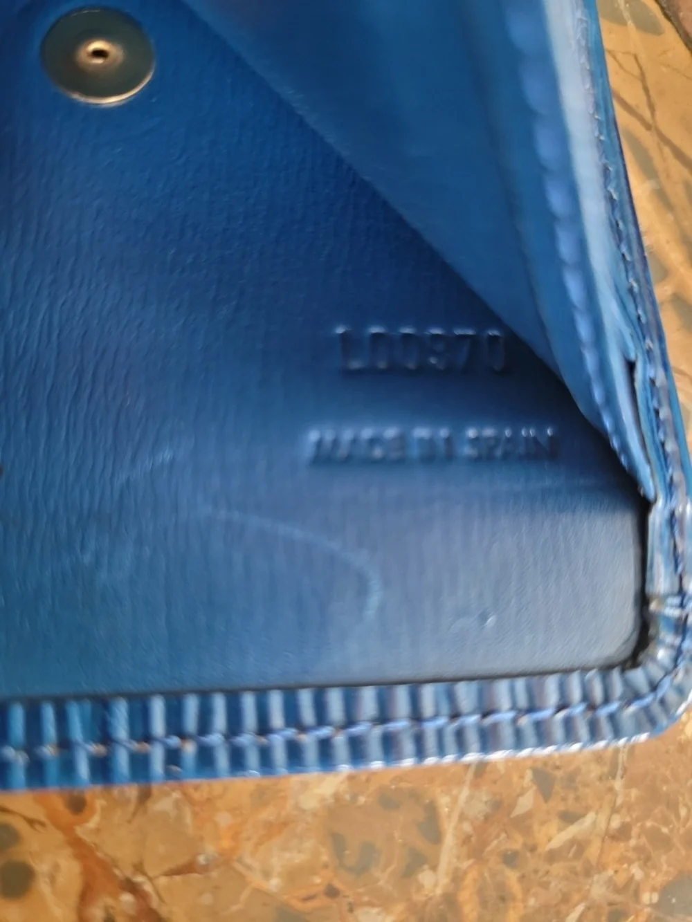 Louis Vuitton Blue Epi Leather Small Wallet
